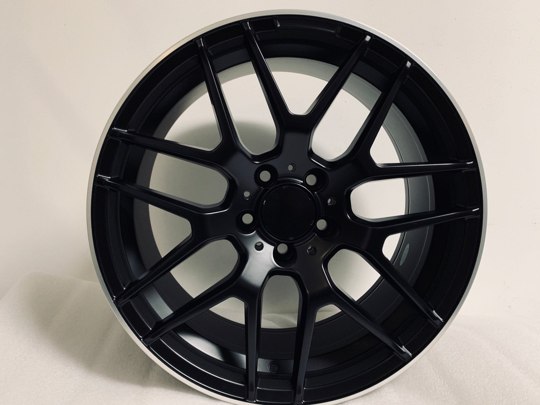 W840 1258A Satin Black Machined Lip 22x10.0 ET48 5x130 CB84.1  OLD CAP