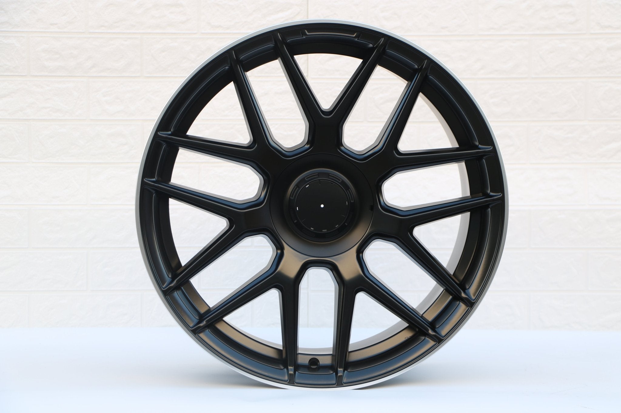 W840 D1258B Satin Black Machined Lip 20x9.5 ET35 5x112 CB66.6