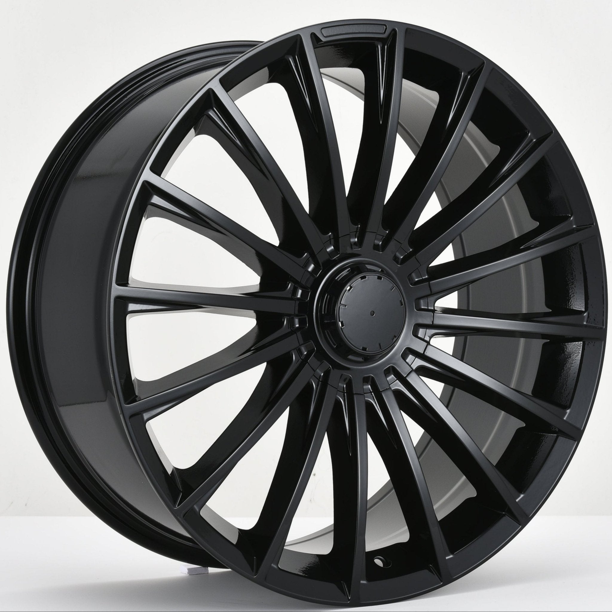 W849 D1499 Gloss Black 20x9.5 Et35 5x112 CB 66.6  C-1499-B