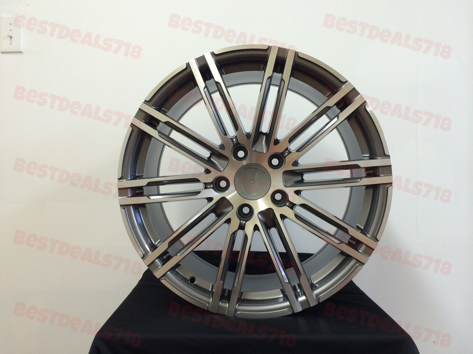 W858 1026 Gunmetal Machined Face 20x8.5 Et28 5x112 CB66.45