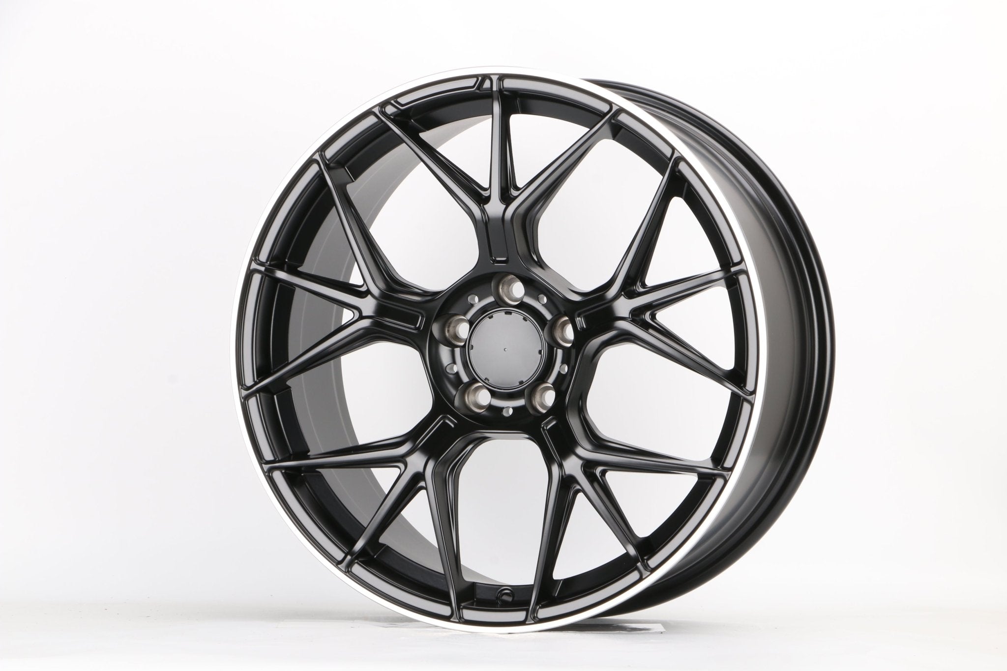 W871 iVF-120 Satin Black Machined Lip 20x8.5 ET40 5x112 CB66.6