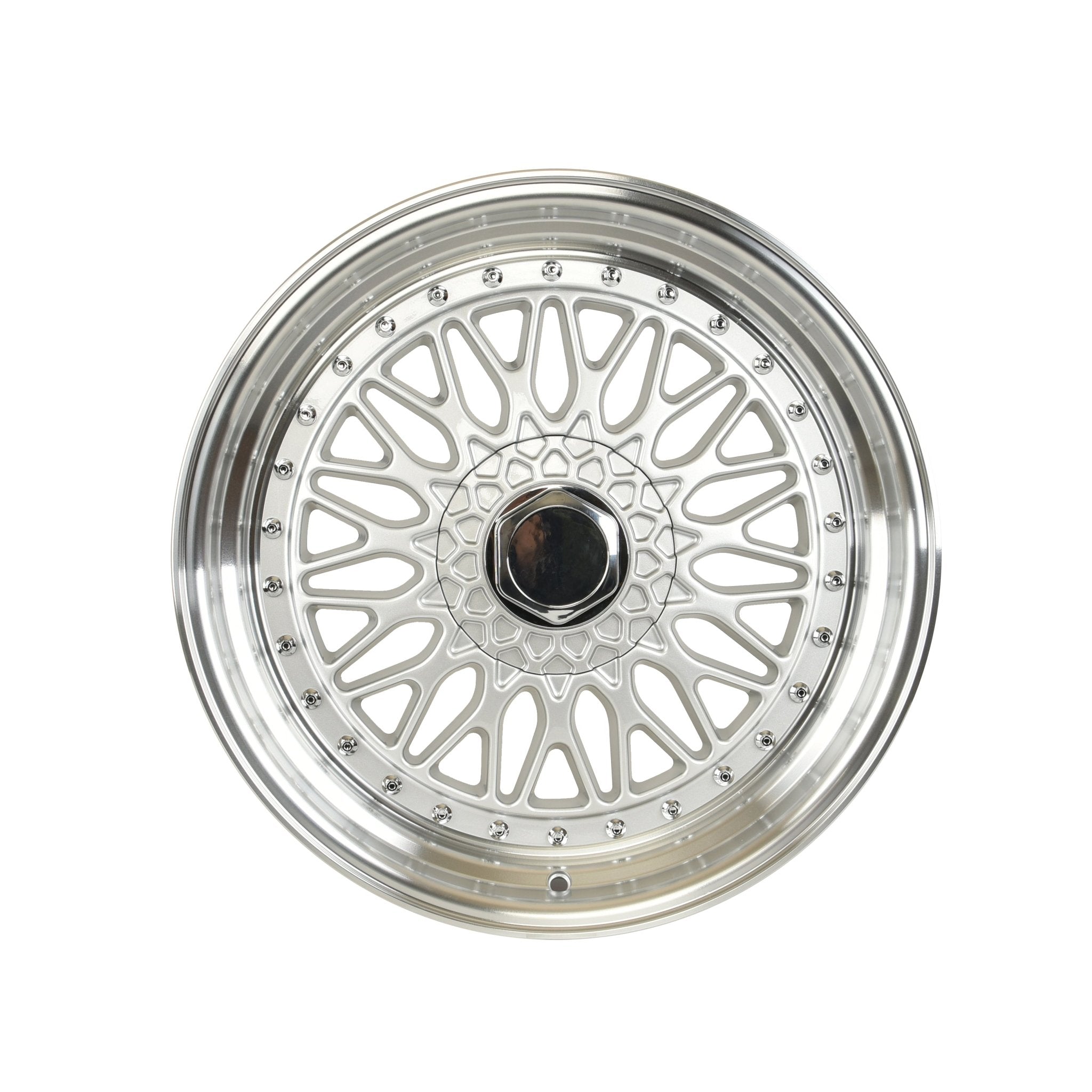 W883 Silver Machined Lip Silver Rivet 18x8.0 ET35 4x100/114.3 CB73.1