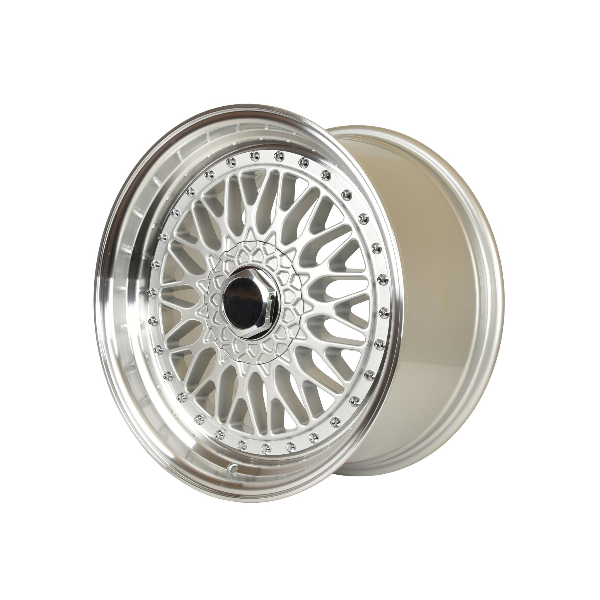 W883 Silver Machined Lip Silver Rivet 18x8.0 ET35 4x100/114.3 CB73.1