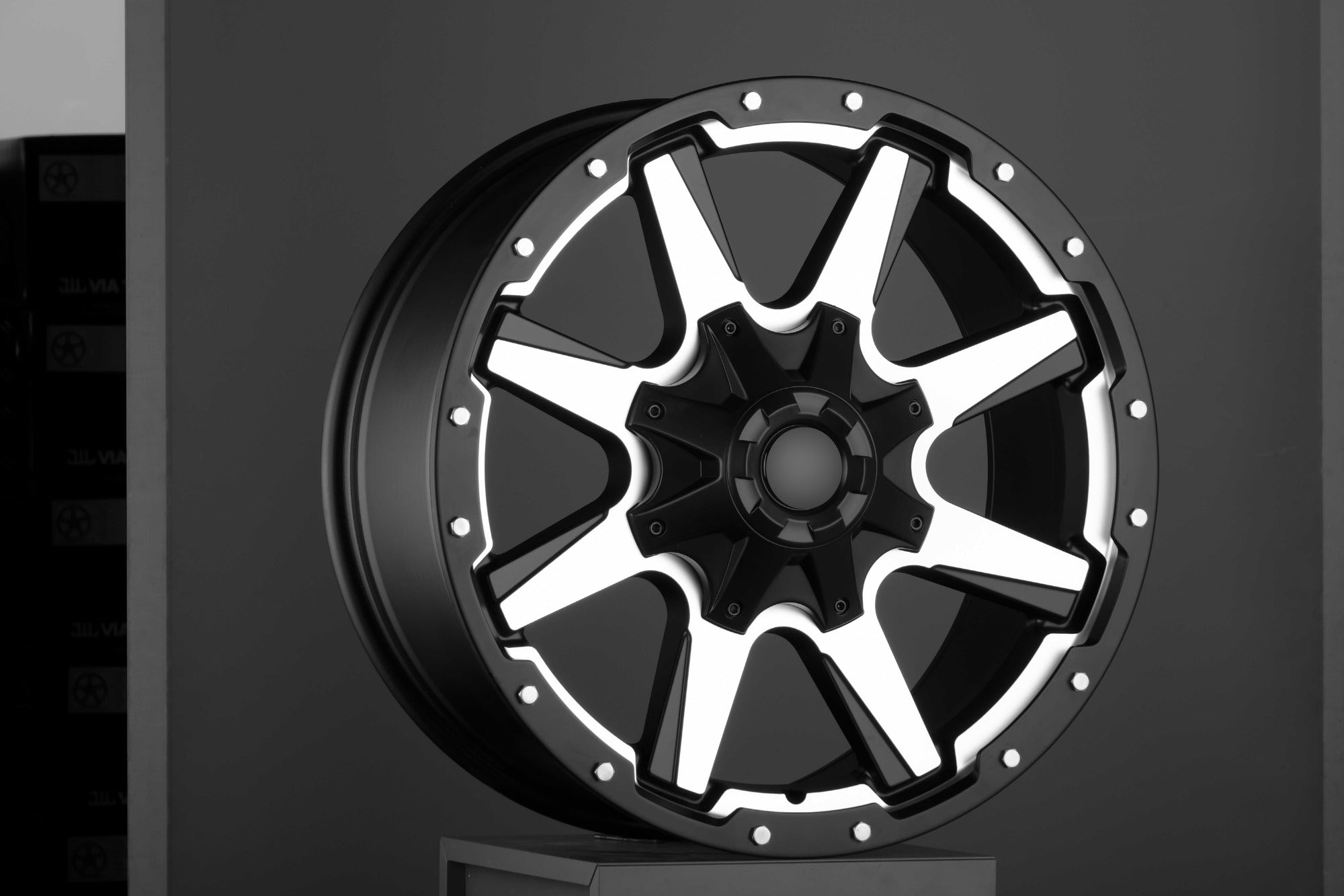W900 404 Satin Black Machined Face 17x8.0 ET0 6x139.7 CB110
