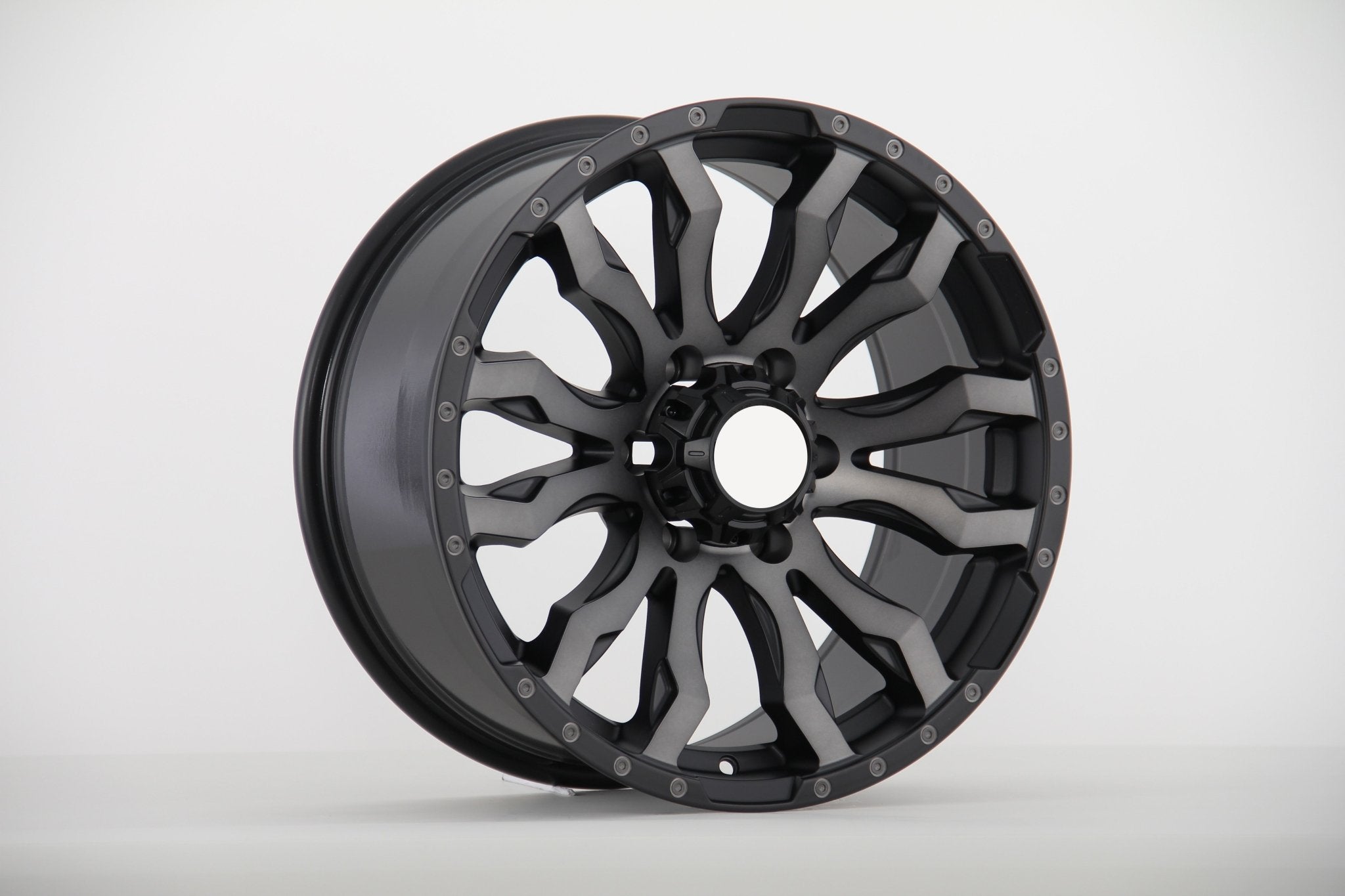 W914 416 Matte Black Machined Face + Black Tint 17x8.5 ET20 6x139.7 CB106.1