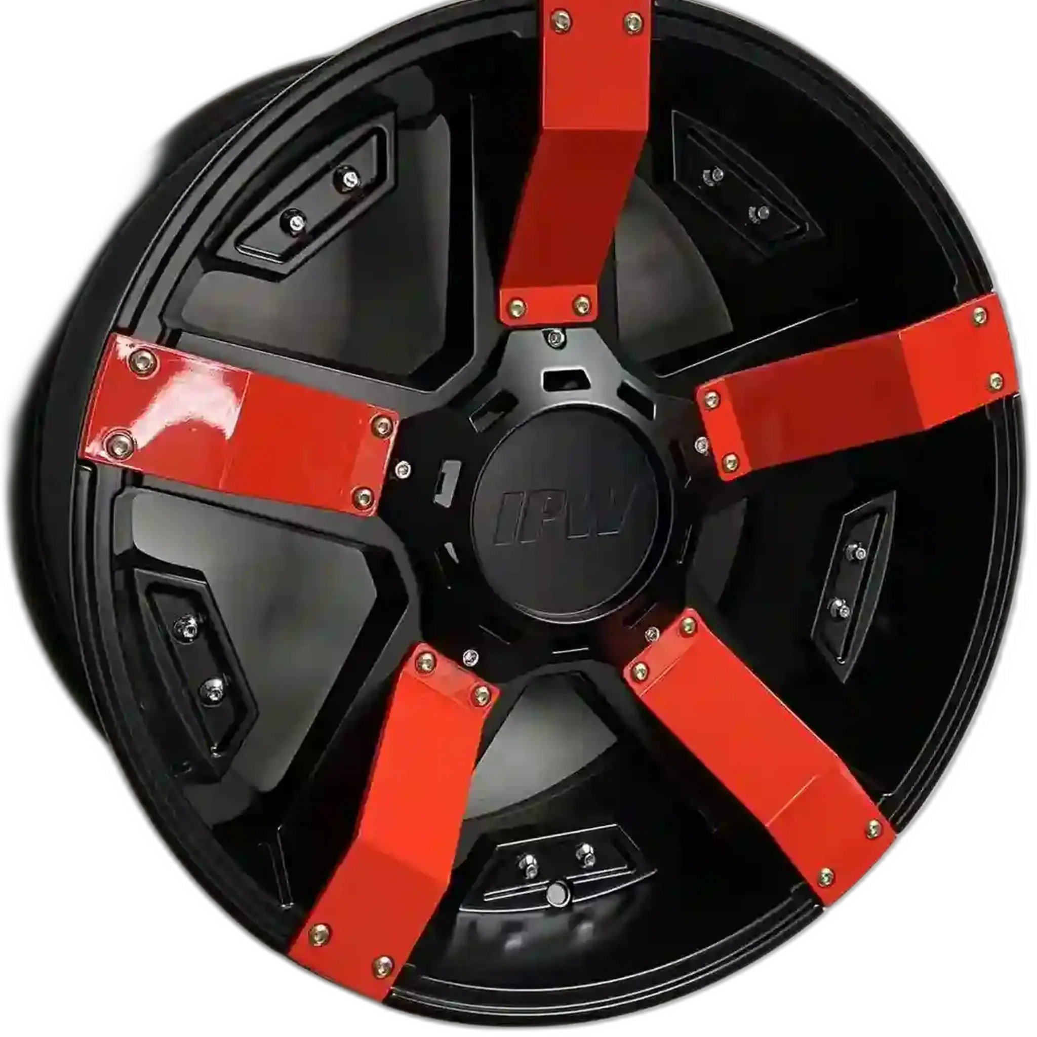 W925 1614 Satin Black With Red Strip 20x10 Et13 6x135/139.7 CB110.5