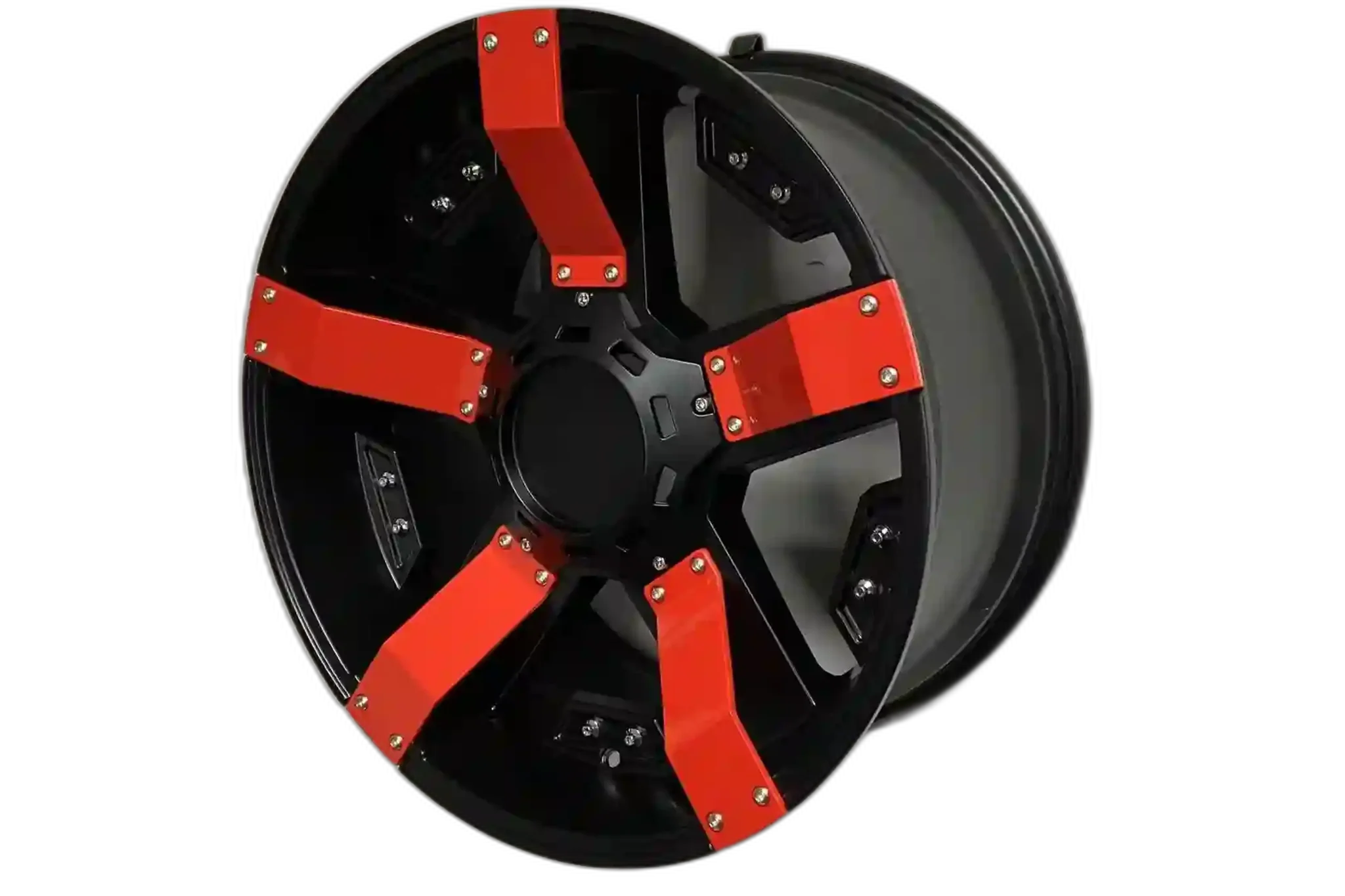 W925 1614 Satin Black With Red Strip 20x10 Et13 6x135/139.7 CB110.5