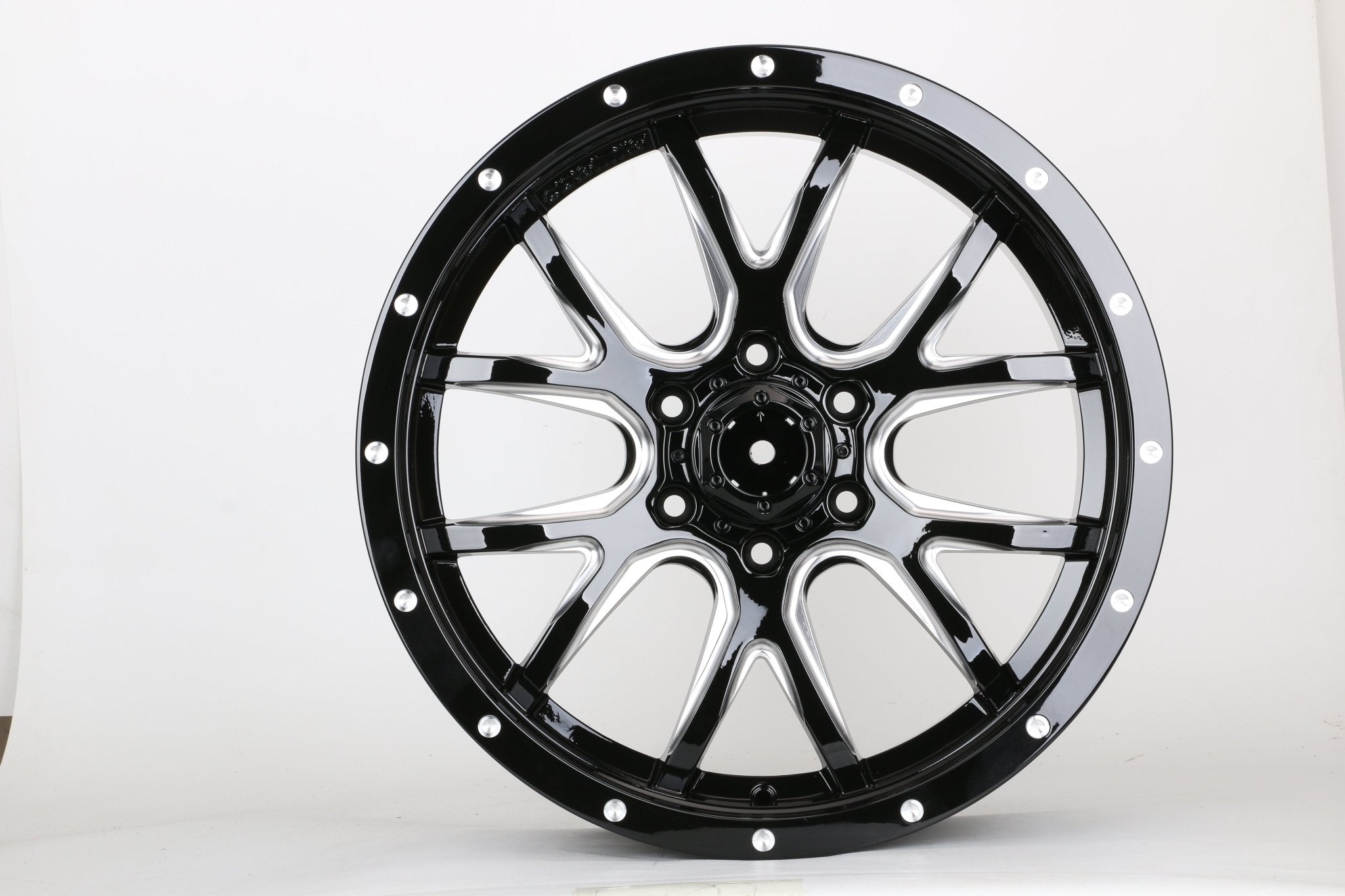W926 1813 Gloss Black Milled 20x9.0 ET15 6x139.7 CB106.1  C1540-B
