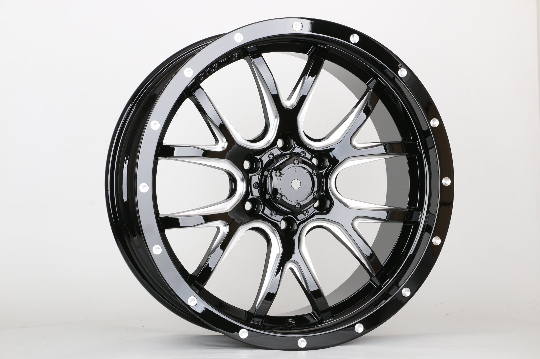 W926 1813 Gloss Black Milled 20x9.0 ET15 6x139.7 CB106.1  C1540-B