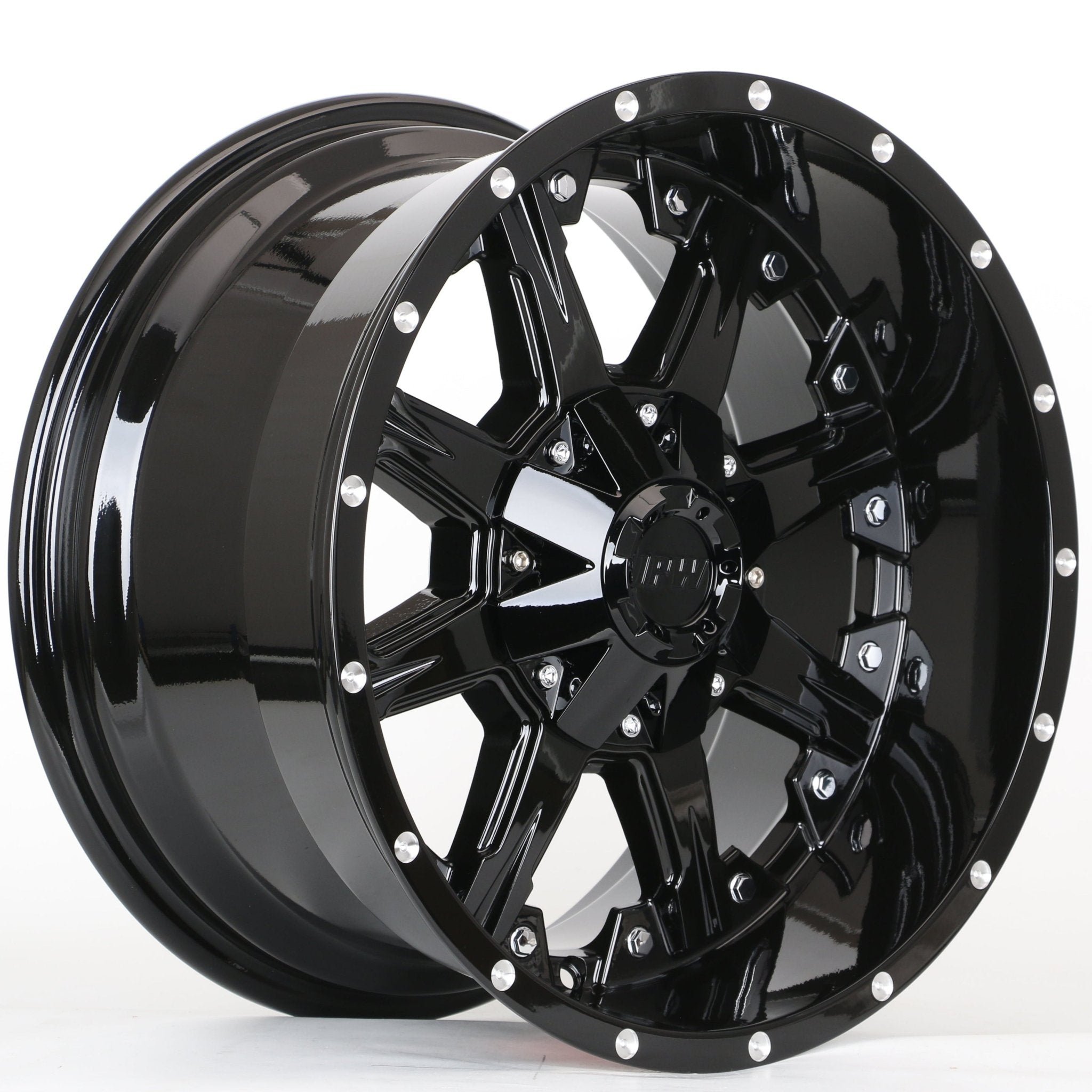 W927 1818 Gloss Black Milled 17x9.0 ET0 6x139.7 CB106.1  C1521IPW-B