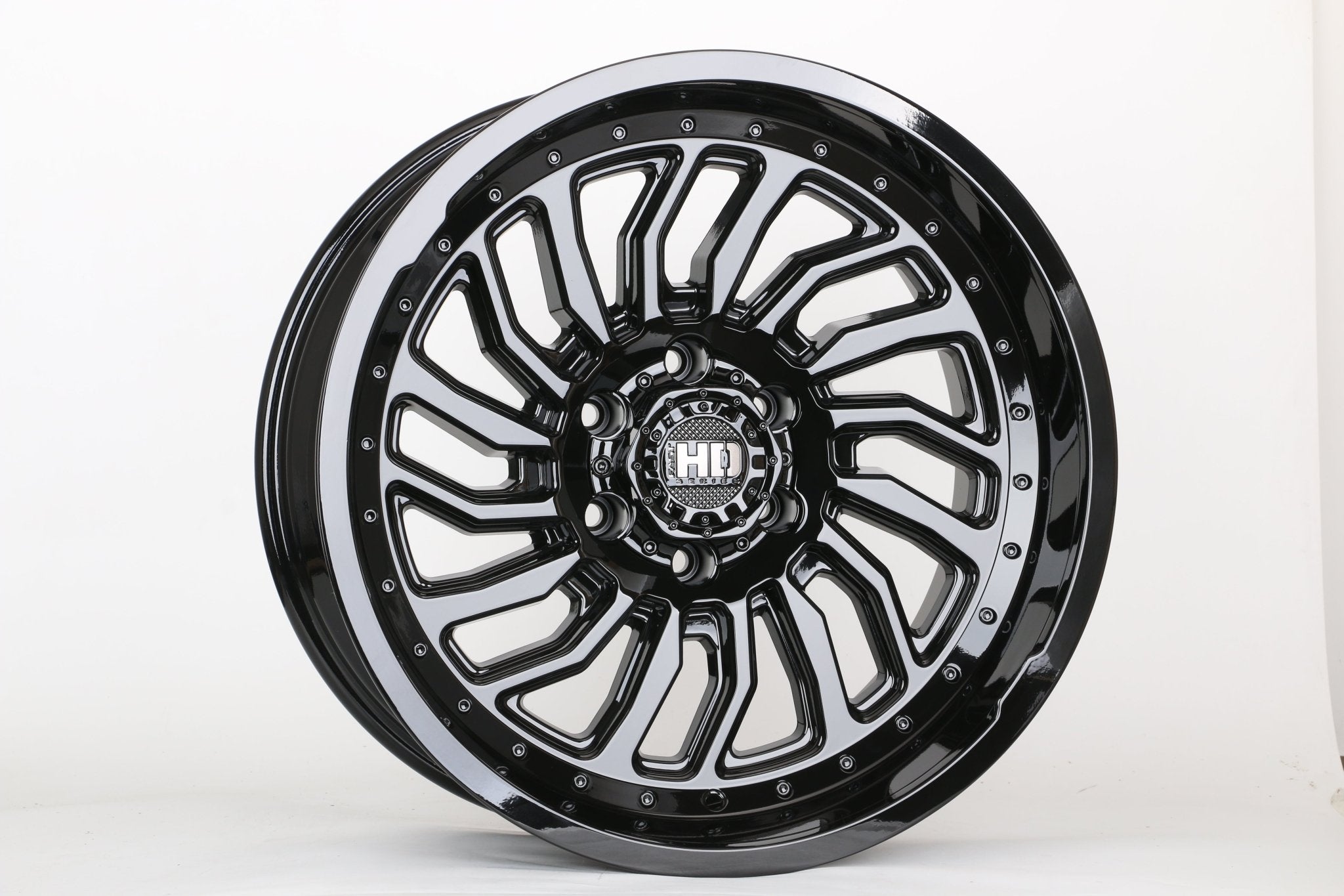 W928 1757A Gloss Black 20x10 ET-15 6x139.7 CB106.1  CF267-6-B