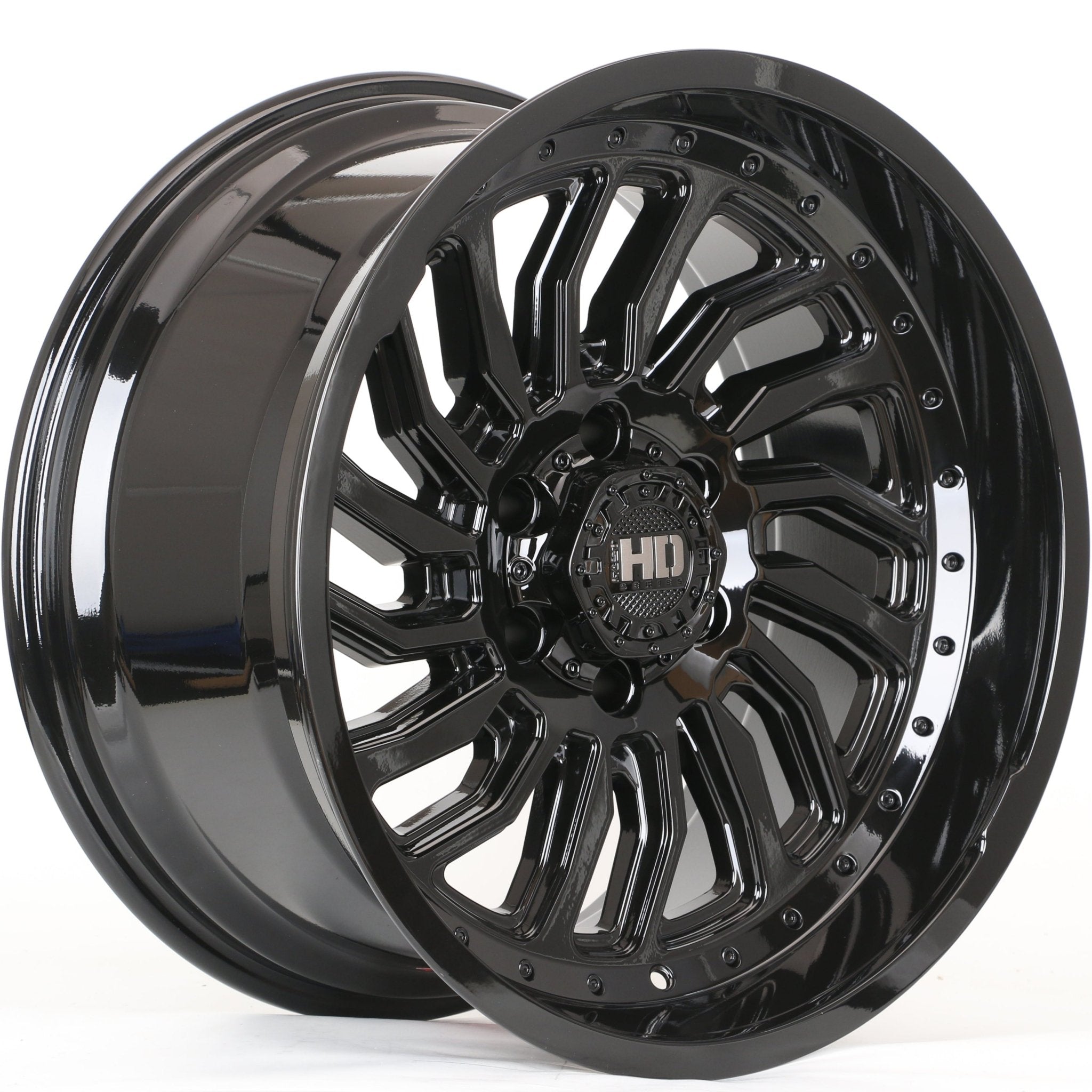 W928 1757A Gloss Black 20x10 ET-15 6x139.7 CB106.1  CF267-6-B