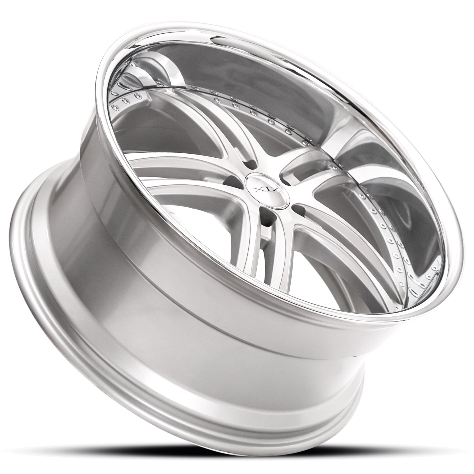 XIX X15  20X10  5x112 SILVER MACHINED  SS LIP