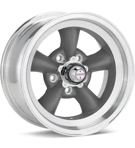 AMERICAN RACING AUTHENTIC HOT ROD VN105 TORQ-THRUST D ANTHRACITE W/MACH LIP
