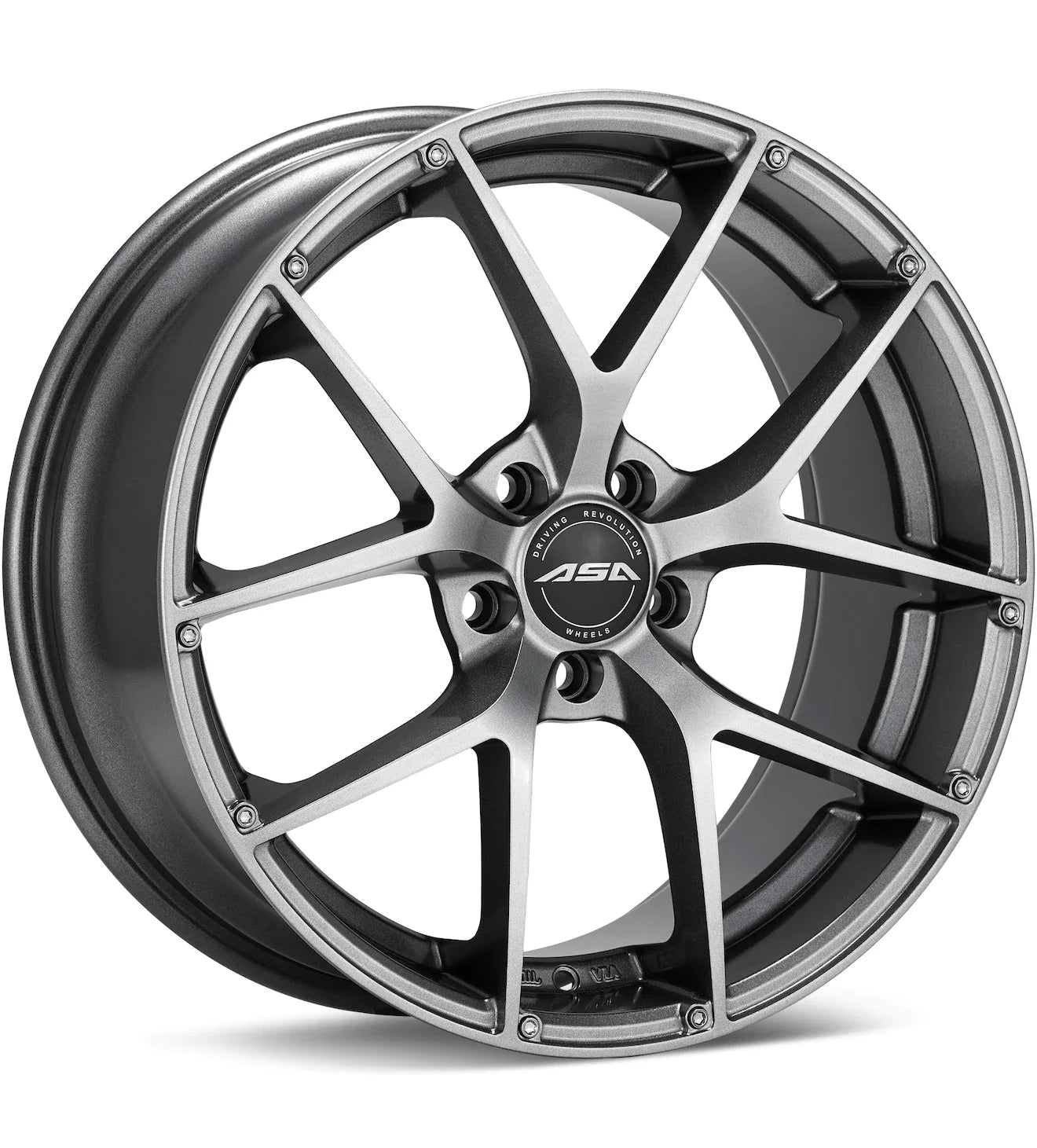 ASA GT14 GLOSS GUNMETAL SILVER PAINTED