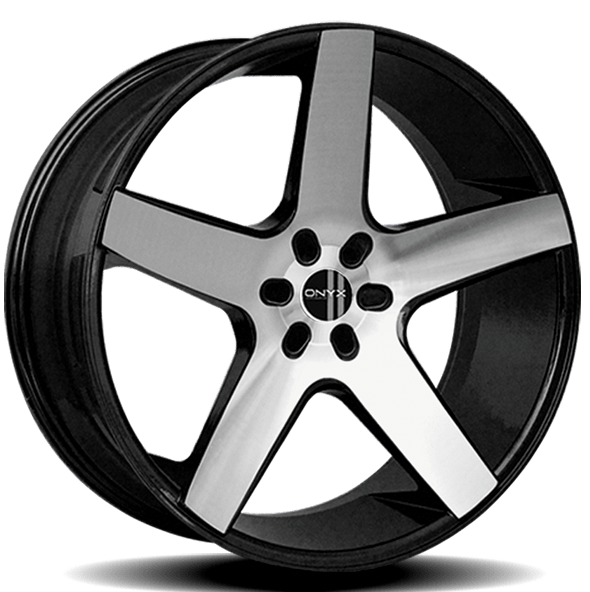 ONYX 908 20X8.5 6 LUG BLANK GLOSS BLACK MACHINE