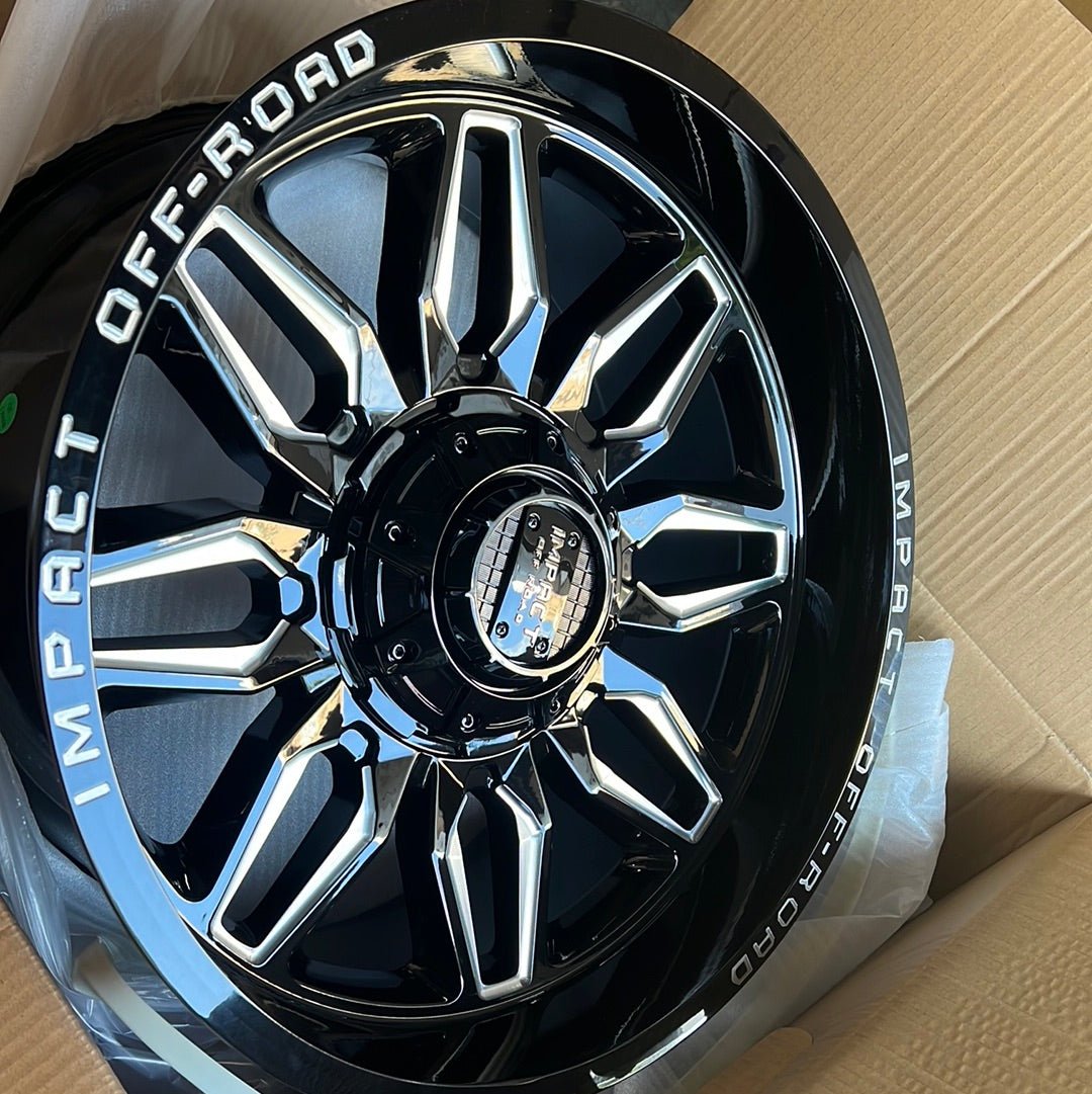 IMPACT OFF ROAD  827 20X10  6x5.5- 6x135 GLOSS BLACK MILLING WINDOWS