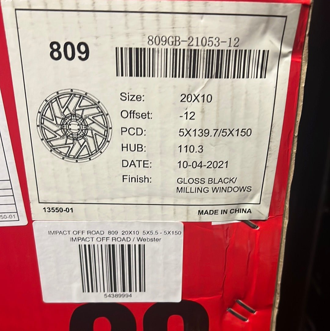 IMPACT OFF ROAD  809  20X10  5X5.5 - 5X150