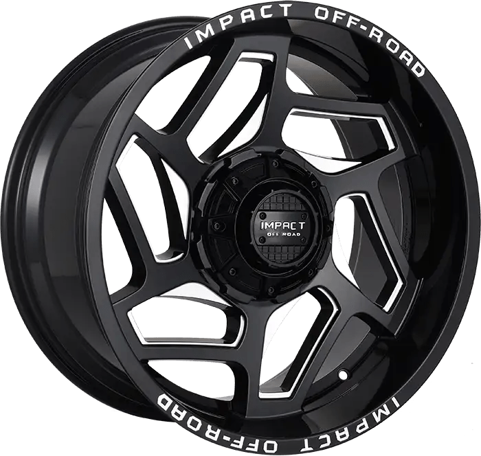 IMPACT OFF ROAD  826  20X10  6X5.5- 6X135 GLOSS BLACK MILLING  WINDOWS