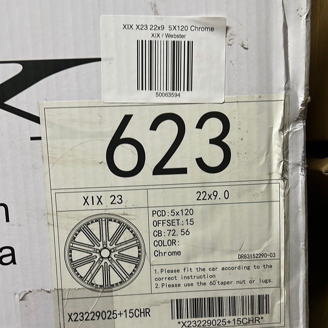 XIX X23 22x9  5X120 Chrome