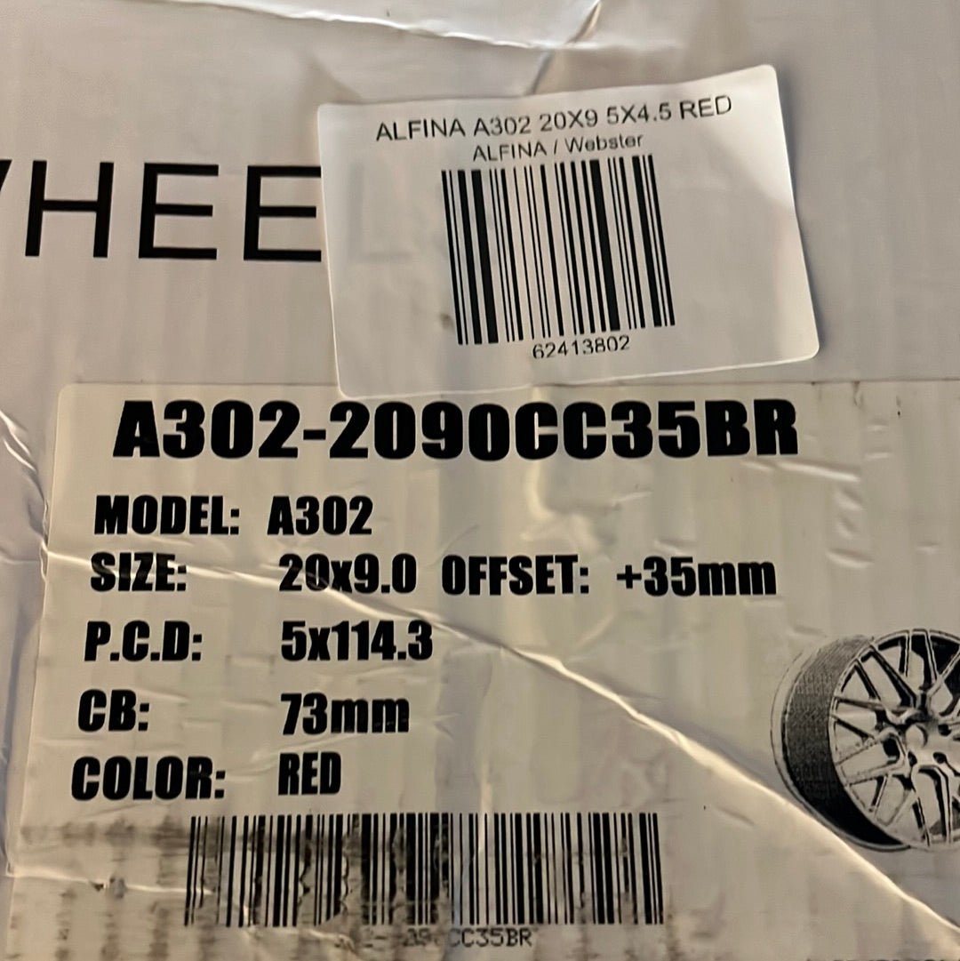 ALFINA AF302 20X9 5X4.5 RED