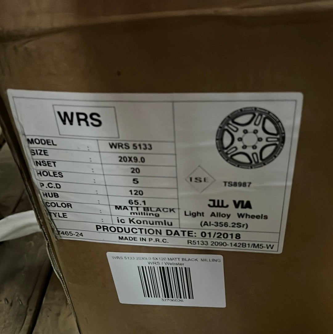 WRS 5133 18X9.0 6x5.5 MATT BLACK  MILLING