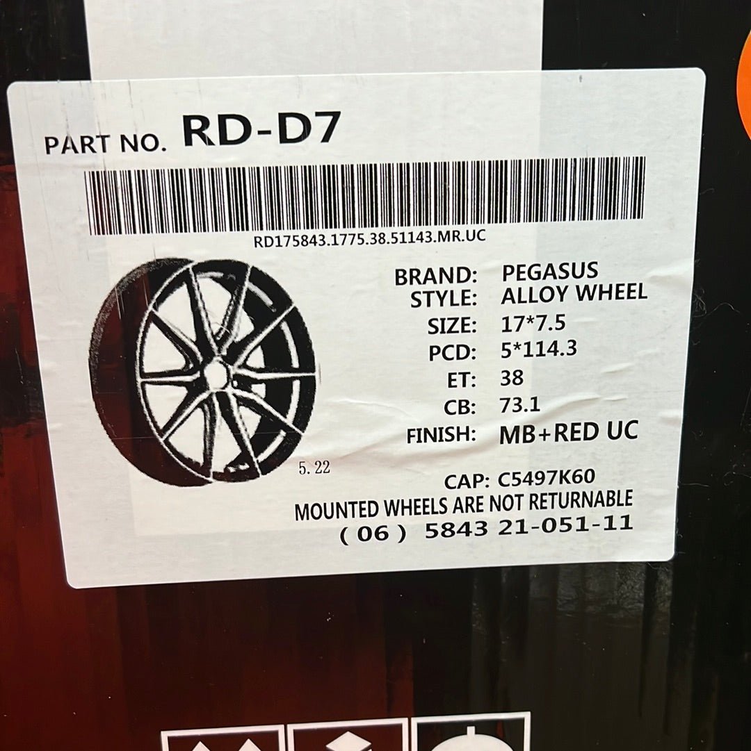 RAPIDASH RD-D7 17X7.5 5X4.5 MB+RED UC