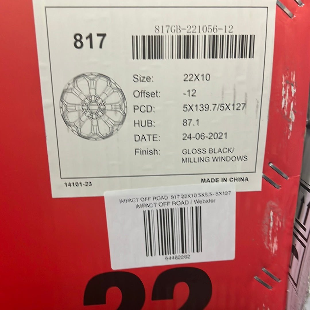 IMPACT OFF ROAD  817 22X10 5X5.5- 5X127