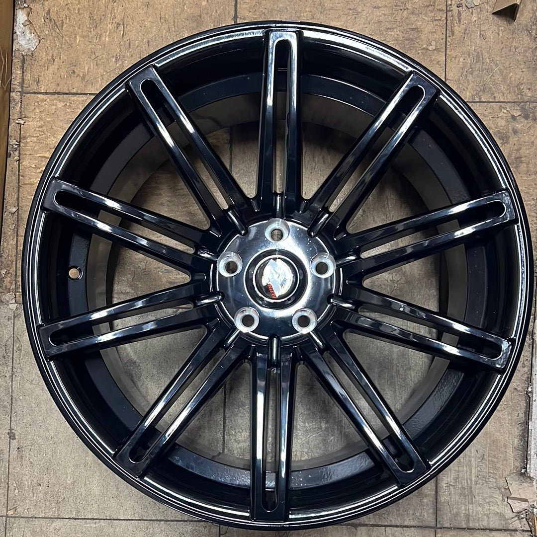 ALFINA A004 22x9  BLANK GLOSS BLACK