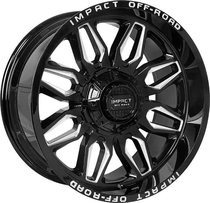 IMPACT OFF ROAD  827 20X10  6x5.5- 6x135 GLOSS BLACK MILLING WINDOWS