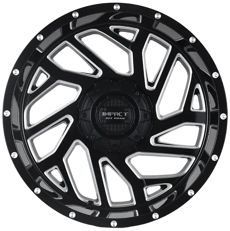 IMPACT OFF ROAD  823  20X10  6x5.5 - 6x135 BLACK MACHINED MILLING WINDOWS
