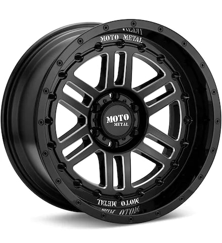 MOTO METAL MO800 DEEP SIX GLOSS BLACK W/MILLED ACCENT
