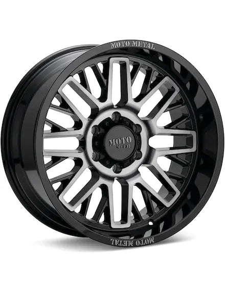 MOTO METAL MO802 WARLOCK GLOSS BLACK W/MILLED ACCENT