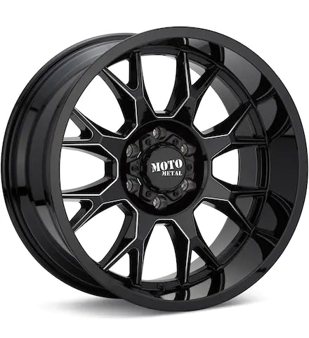 MOTO METAL MO806 TALON GLOSS BLACK W/MILLED ACCENT