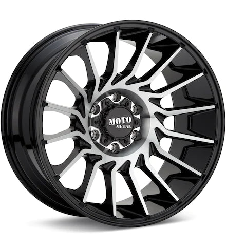 MOTO METAL MO807 SHOCKWAVE MACHINED W/GLOSS BLACK ACCENT