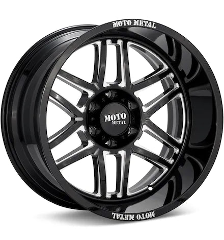 MOTO METAL MO992 FOLSOM BLACK W/MILLED ACCENT