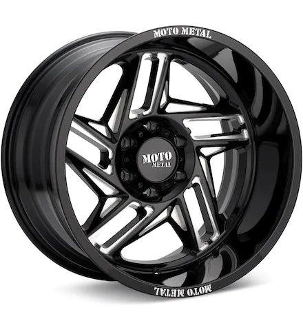 MOTO METAL MO996 RIPSAW GLOSS BLACK W/MILLED ACCENT