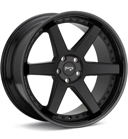NICHE ROAD WHEELS ALTAIR BLACK W/GLOSS BLACK LIP