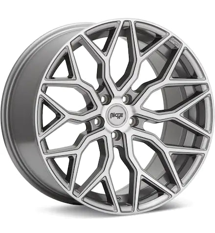 NICHE ROAD WHEELS MAZZANTI BRUSHED W/GLOSS BLACK ACCENT