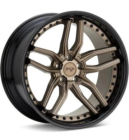 NICHE ROAD WHEELS METHOS BLACK W/GLOSS BLACK LIP