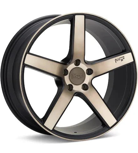 NICHE ROAD WHEELS MILAN BLACK MACHINED W/DARK TINT