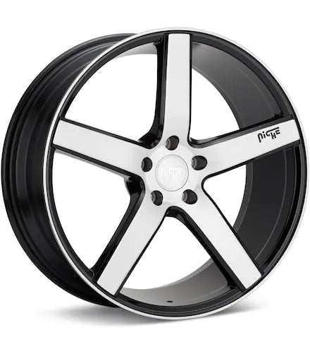 NICHE ROAD WHEELS MILAN BLACK MACHINED W/DARK TINT