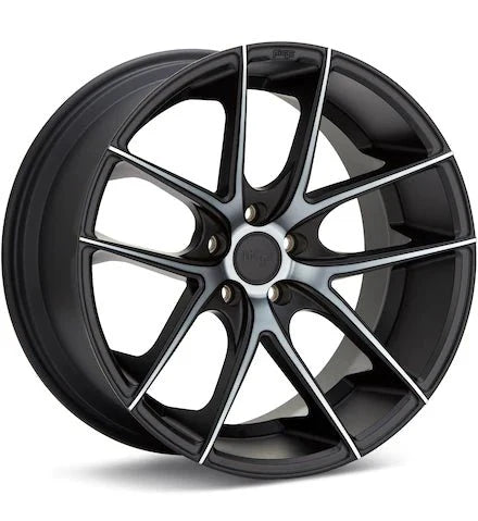 NICHE ROAD WHEELS TARGA BLACK MACHINED W/DARK TINT
