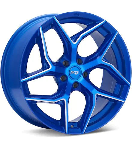 NICHE ROAD WHEELS TORSION ANODIZED BLUE W/MILLED ACCENT