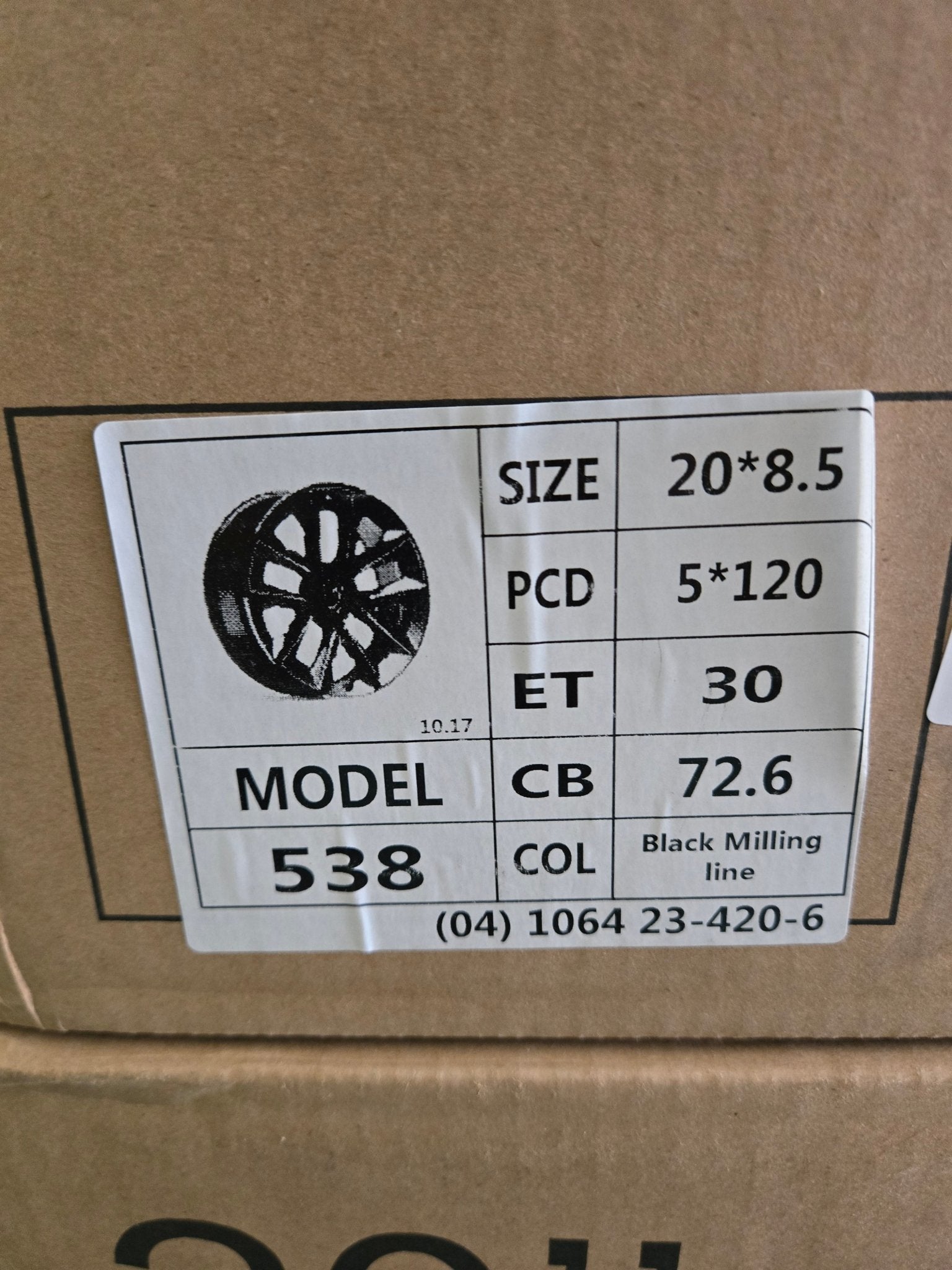 OE-538 909M 20X8.5 5X120 BLACK MACHINED MILLED SPOKES