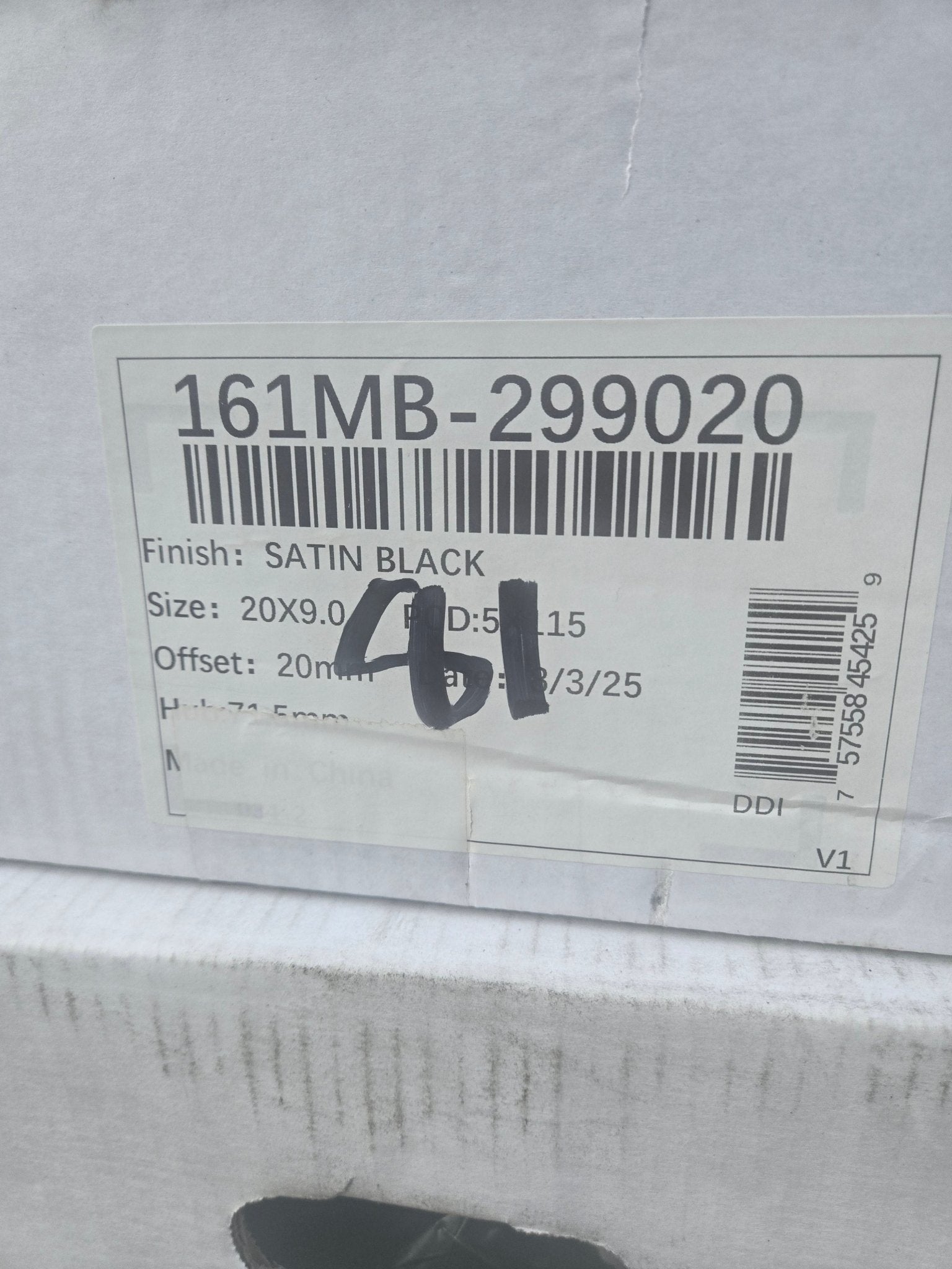 161MB 20X9.0 5X115 MATTE BLACK