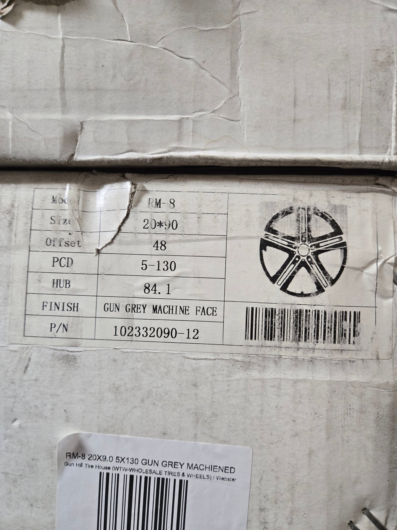 RM-8 20X9.0 5X130 GUN GREY MACHIENED