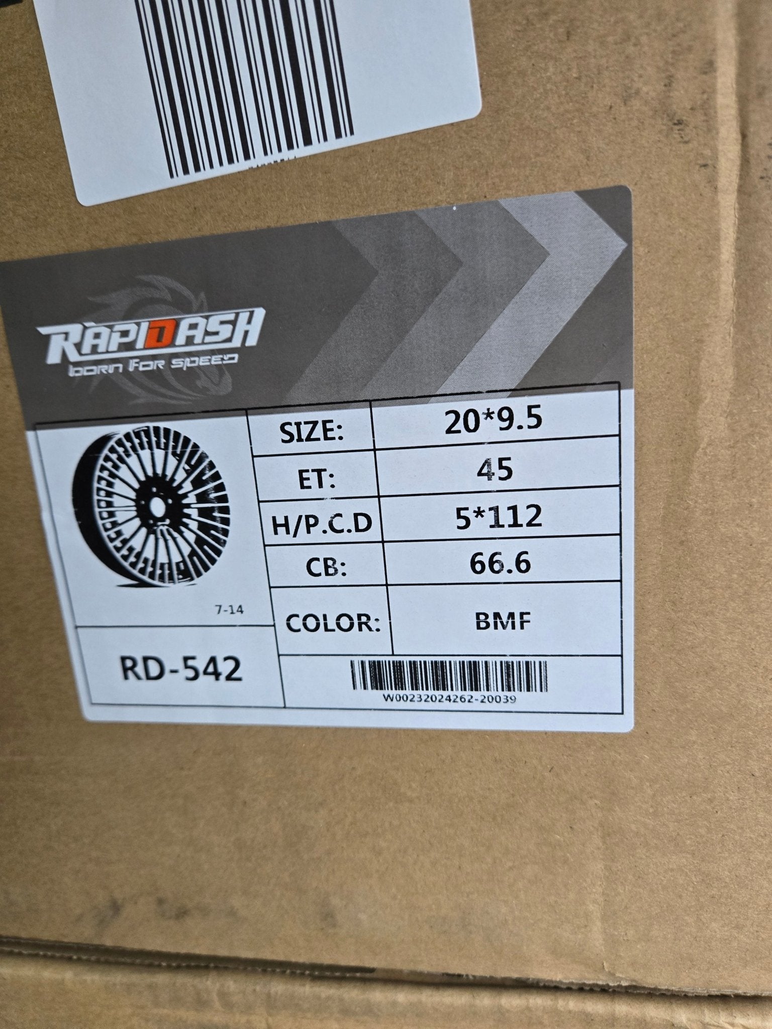 OE-FF542 20X9.5 5X112 BLACK MACHINED FACE