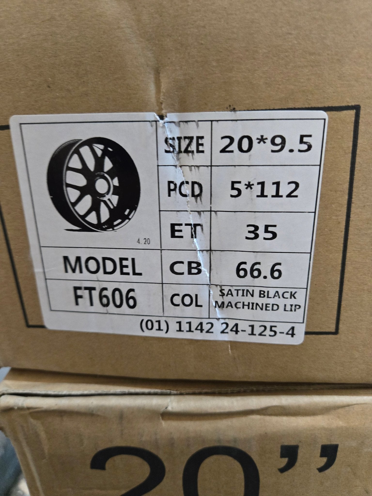 OE-X1142 20x9.5 5x112 MATTE BLACK MACHINED RINGS