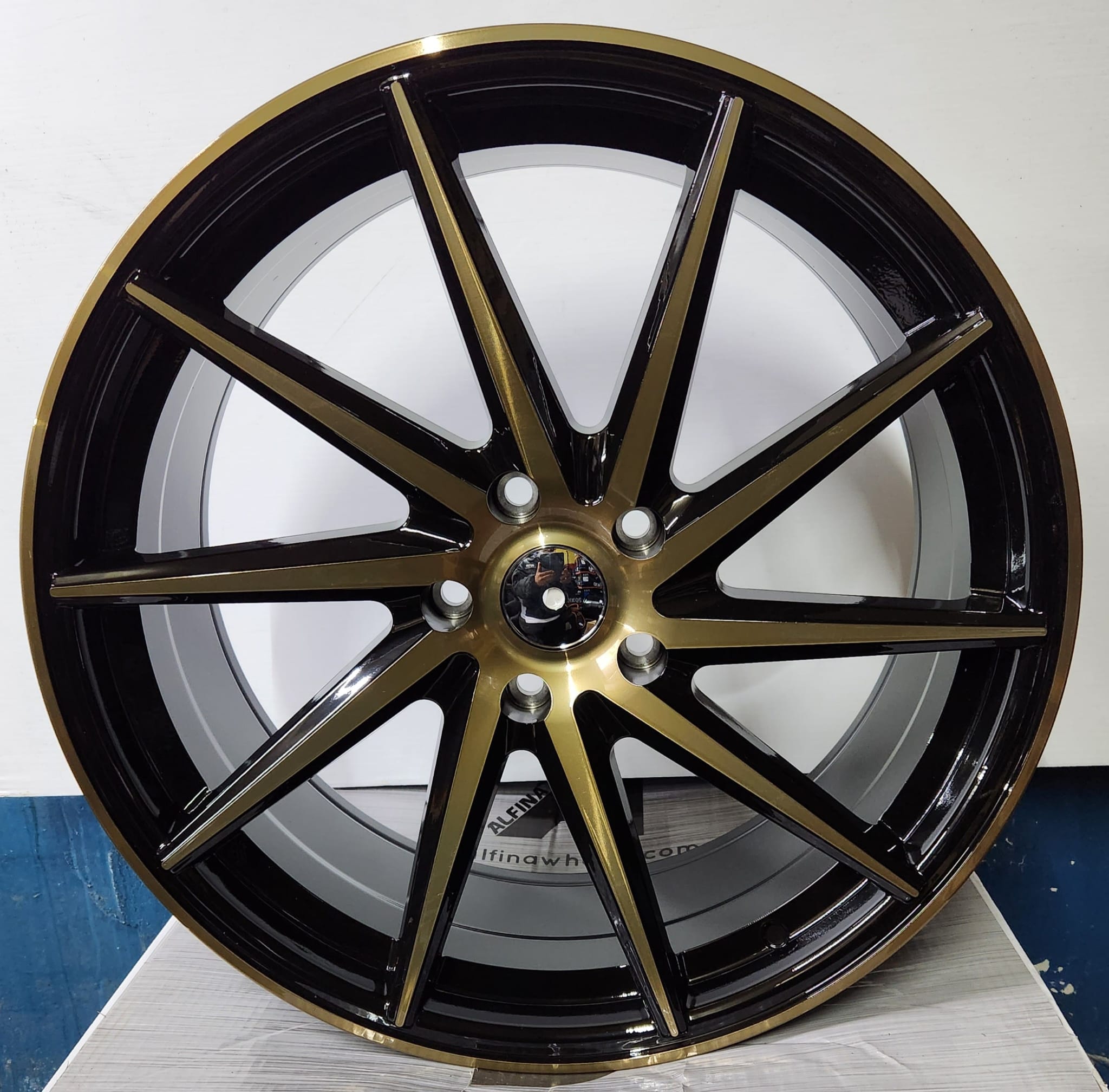 AF301 19X8.5 5X120  GLOSS BLACK MACHINED BRONZE TINT